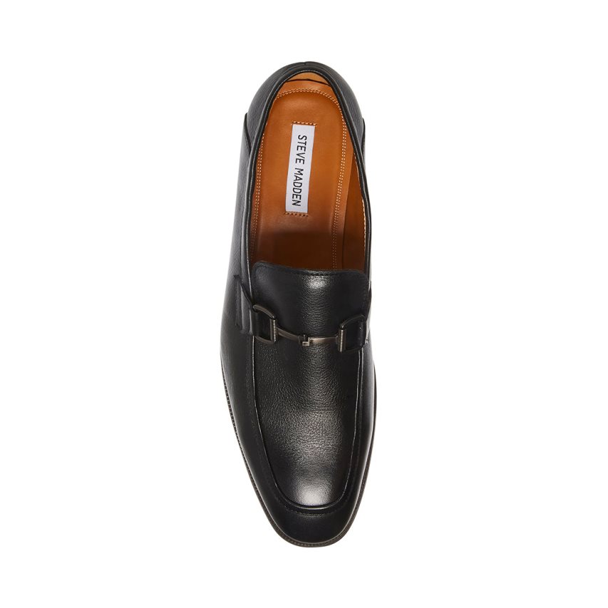 Loafers Steve Madden Aahron Cuero Hombre Negras | ES IQ439S